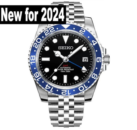 New for 2024 - 36mm Seiko NH34 GMT Batman