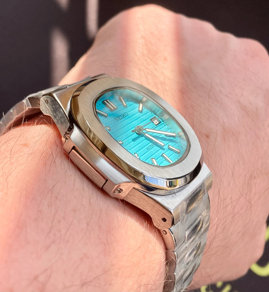 Luxury Watch Nautilus Homage Wristwatch Ships From USA Tiffany Blue