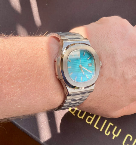 Seiko NH35 Automatic Tiffany Blue Nautilus with case choices